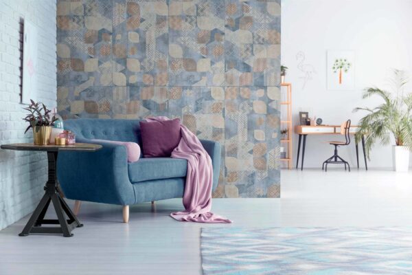 Carrelage grand format 60x120cm imitation papier peint Dado WALLPAPERS - motif GEOMETRIC