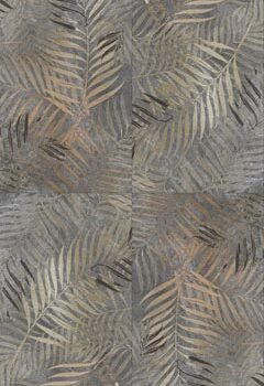 Carrelage grand format 60x120cm imitation papier peint Dado WALLPAPERS - motif GOLDEN FERN