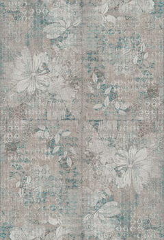 Carrelage grand format 60x120cm imitation papier peint Dado WALLPAPERS - motif FOLIAGE