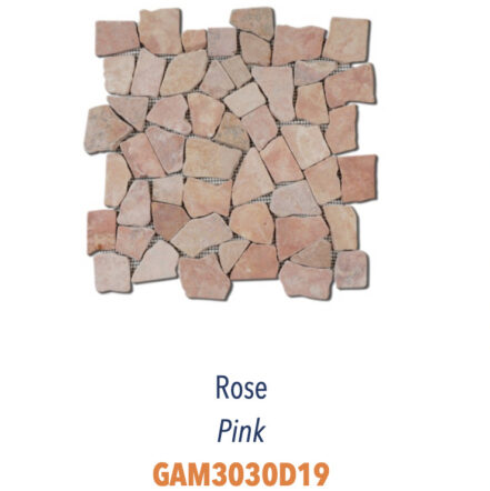 Galets déco Bali Diffusion Céramique - marbre plat Rose GAM3030D19