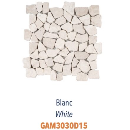 Galets Bali Diffusion Céramique - Plats marbre blanc GAM3030D15