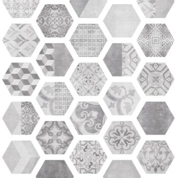 Carrelage patchwork hexagonal gris Itt NUUK