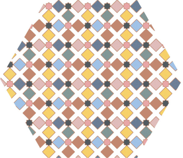 Carrelage hexagonal patchwork couleur Codicer KASBAH