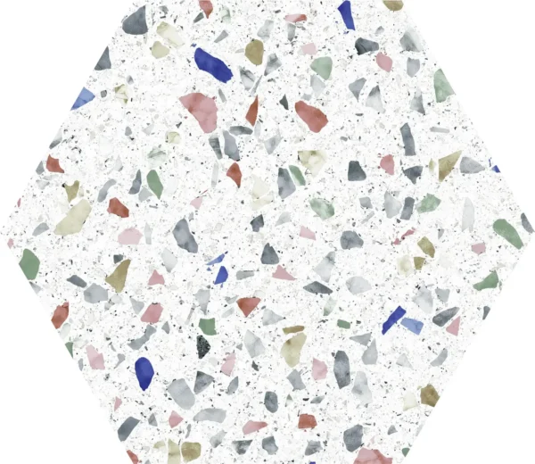 Carrelage hexagonal granito terrazzo VENEZIA Colors Diffusion Céramique