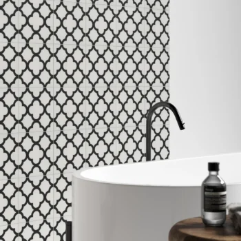 Carrelage mural salle de bain imitation carreaux de ciment Unicom Starker RÊVERIE - déco Rêverie 2