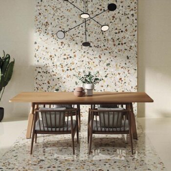 Carrelage terrazzo sol et mur - Stn CRISP - couleur BEIGE grain fin et XL