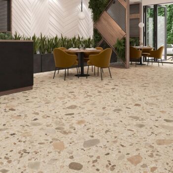 Carrelage terrazzo beige - MYSTONE couleur BRUN