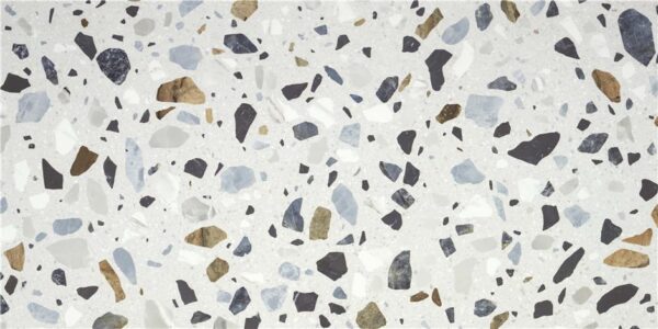 Carrelage terrazzo blanc - Stn CRISP - couleur WHITE grain XL