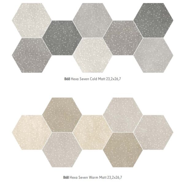 Carrelage hexagonal patchwork gris / beige ITT SEVEN