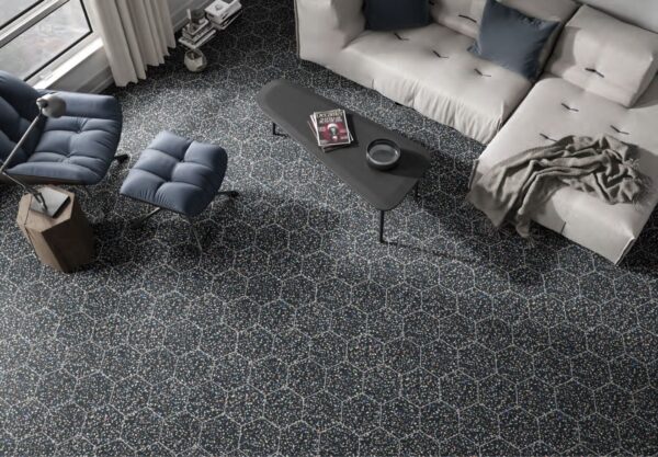 Carrelage terrazzo hexagonal noir Codicer VENICE - DARK COLOURS