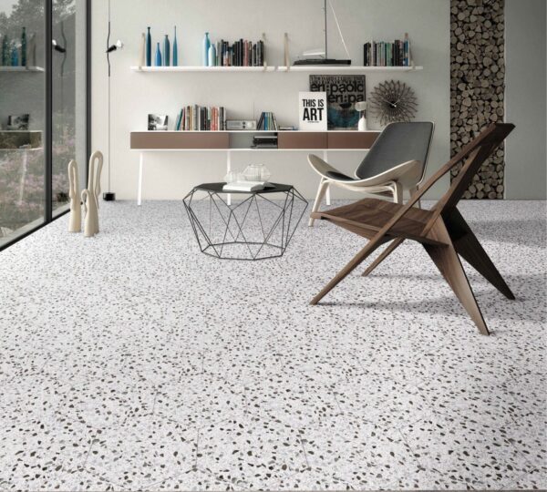 Carrelage terrazzo hexagonal blanc Codicer VENICE - WHITE