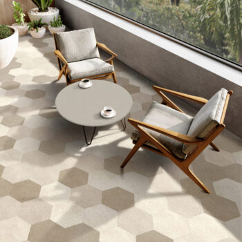 Carrelage hexagonal gris / beige ITT SEVEN - patchwork WARM