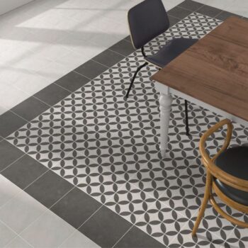 Carrelage cuisine imitation carreaux de ciment Diffusion Céramique VINTAGE STAR GREY