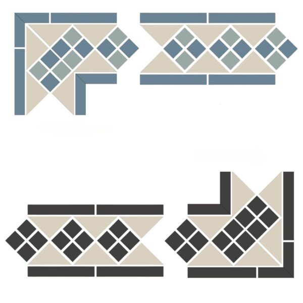 Angles et frises pour carrelage à cabochon OCTOGONE Diffusion Céramique