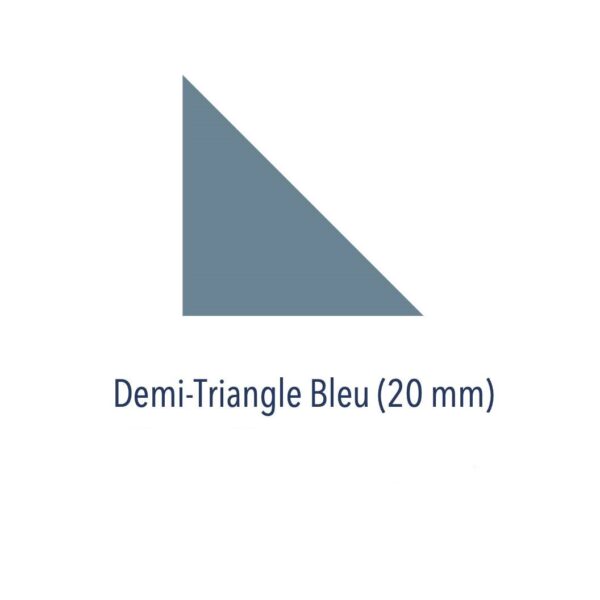 Carrelage cabochon BLEU - Demi Triangle 20mm - Diffusion Céramique OCTOGONE