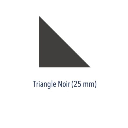 Carrelage cabochon NOIR - Triangle 25mm - Diffusion Céramique OCTOGONE