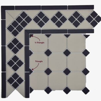 Pièces spéciales pour carrelage à cabochon OCTOGONE Diffusion Céramique - Angle, frises, triangles