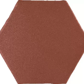 Carrelage hexagonal sol et mur pâte rouge - Cevica MARRAKECH couleur rouge GRANATE