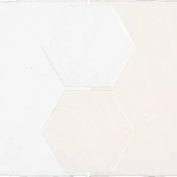 Carrelage hexagonal sol et mur - blanc ou beige - Cevica MARRAKECH