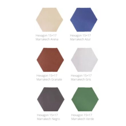 Carrelage hexagonal coloré Cevica MARRAKECH pour sol et mur intérieur