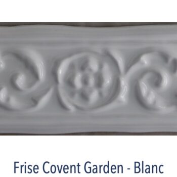 Frise décor en relief assortie au carrelage métro Diffusion Céramique LONDON - COVENT GARDEN BLANC