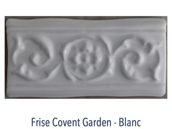 Frise décor en relief assortie au carrelage métro Diffusion Céramique LONDON - COVENT GARDEN BLANC