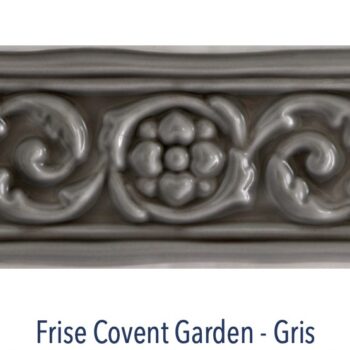 Frise décor en relief assortie au carrelage métro Diffusion Céramique LONDON - COVENT GARDEN GRIS