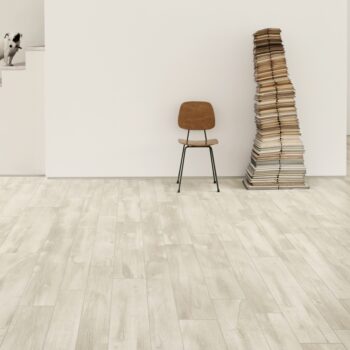 Carrelage imitation parquet blanc Gardenia JUST NATURE - couleur SBIANCATO