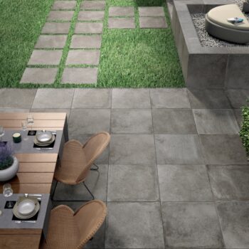 Carrelage extérieur antidérapant terrasse et dalle 2cm Gardenia AMBOISE 80x80cm - couleur FANGO