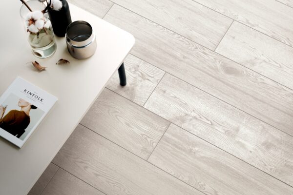 Carrelage imitation parquet Gardenia JUST-CODE 20x120cm couleur WHITE