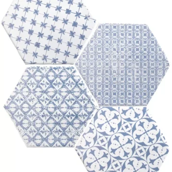 Carrelage hexagonal patchwork Cevica MARRAKECH - couleur MOSAIC AZUL