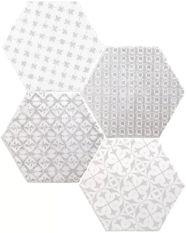 Carrelage hexagonal patchwork Cevica MARRAKECH - couleur MOSAIC GRIS