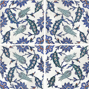 Carrelage azulejos fleuris Nanda Terra VALENTINA pour intérieur et extérieur