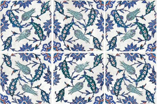 Carrelage azulejos fleuris Nanda Terra VALENTINA pour intérieur et extérieur